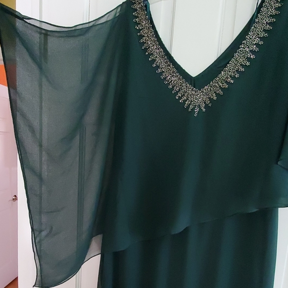 J Kara Beaded Jade Green Dress - Picture 8 of 10